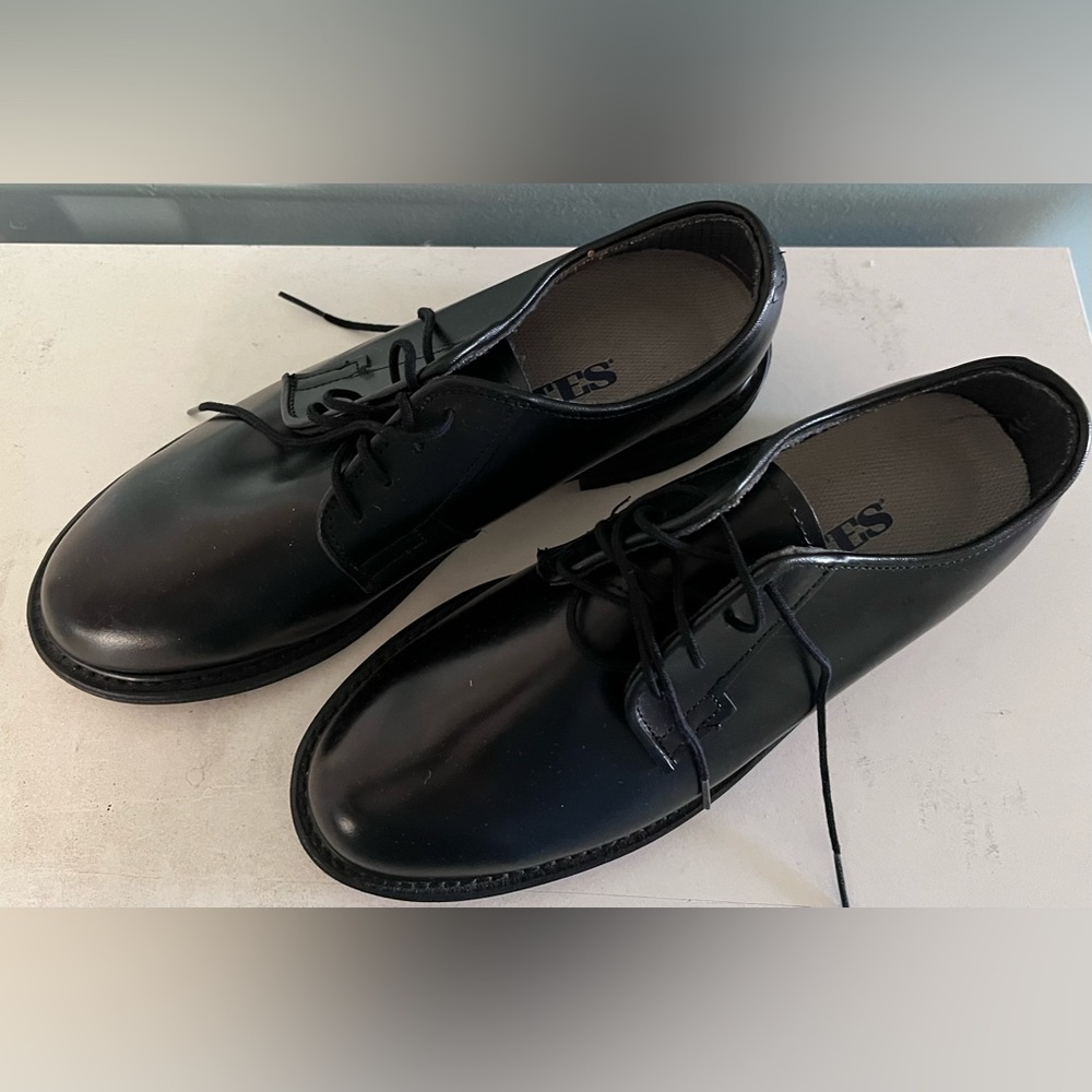 Vibram Bates Non-marking Black Dress Shoes Men-5.5/ Women 7.5